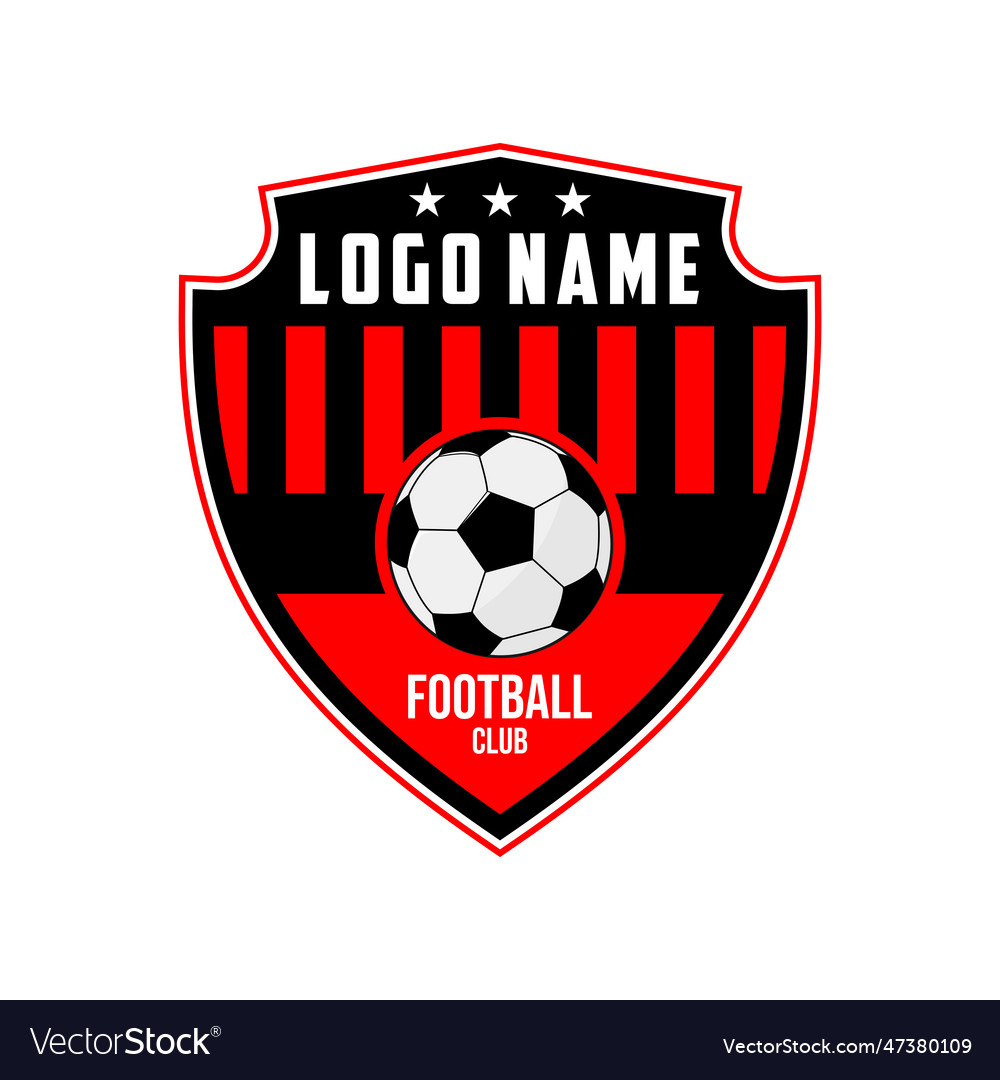 Soccer logo or football club sign badge Royalty Free Vector