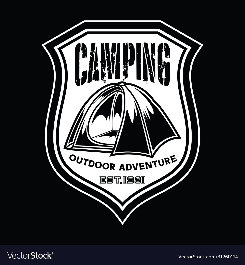 Camping and hiking logo design adventure life Vector Image