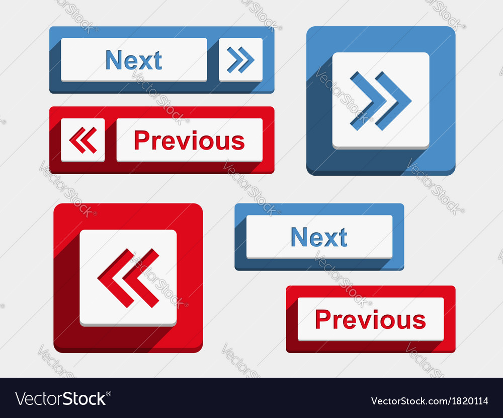 Next And Previous Buttons Royalty Free Vector Image