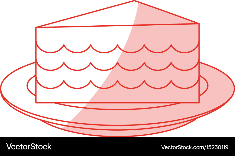 Cake shadow Royalty Free Vector Image - VectorStock