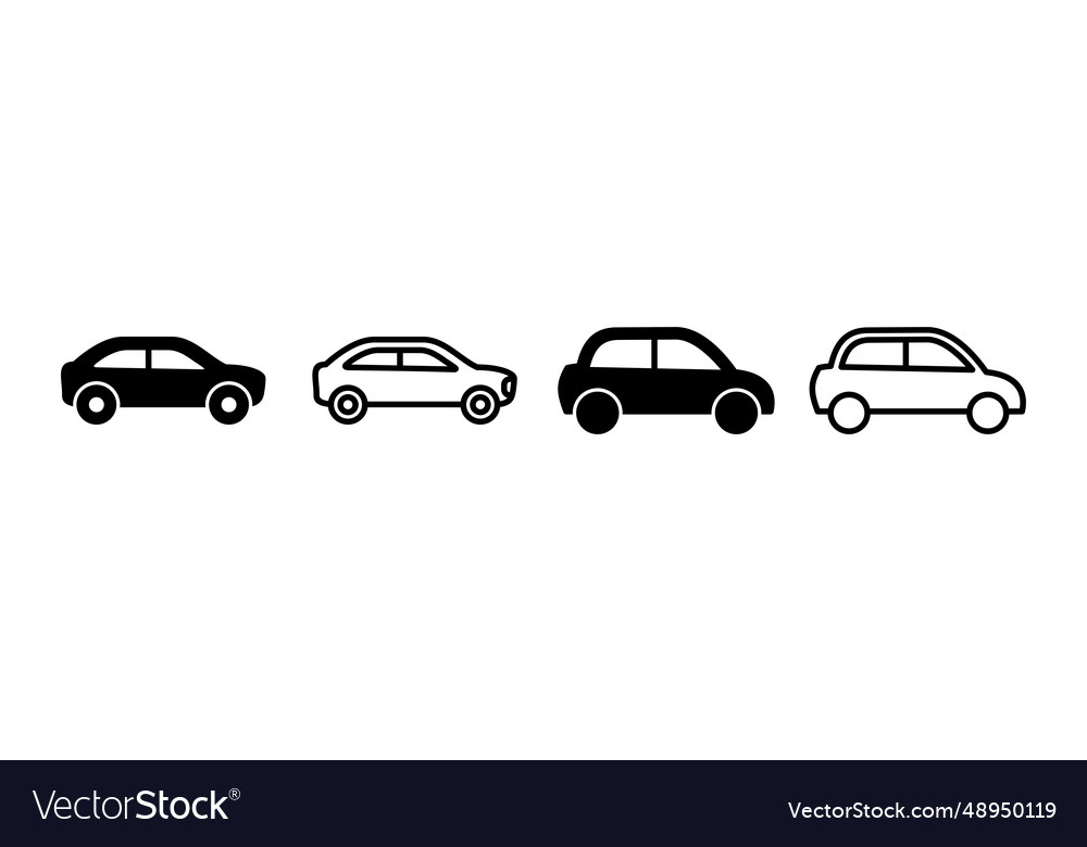 Car icon car sign sedan Royalty Free Vector Image