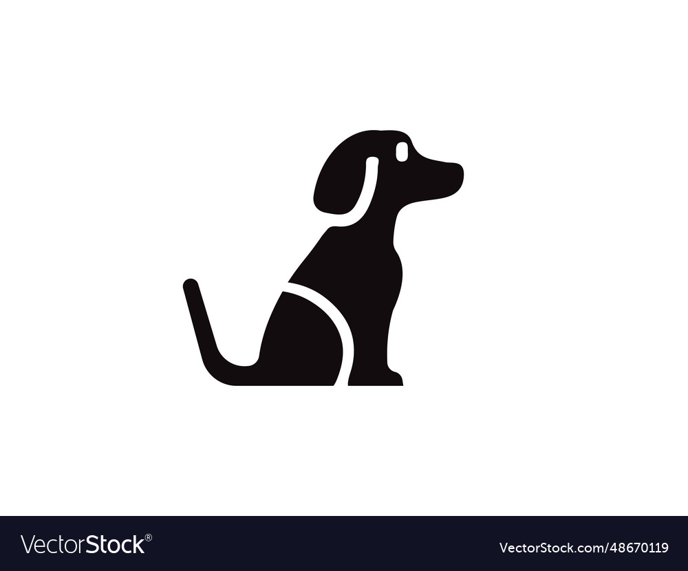 Dog logo and icon design Royalty Free Vector Image