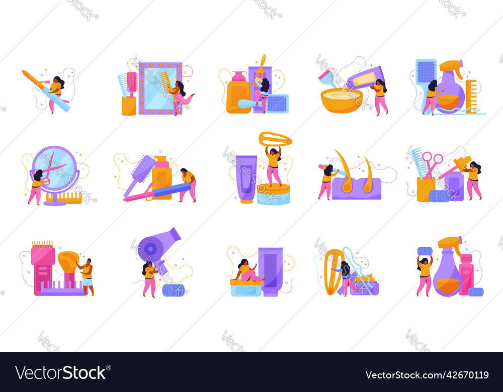 Hair Care Icon Set Royalty Free Vector Image Vectorstock Hair Care Icon Set Royalty Free Vector Image Vectorstock