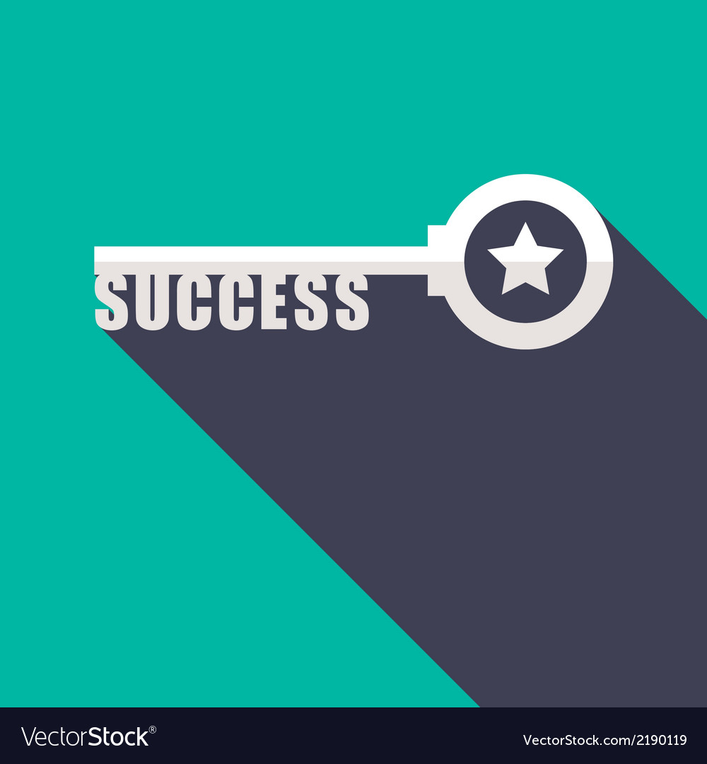 Key to success minimal style concept