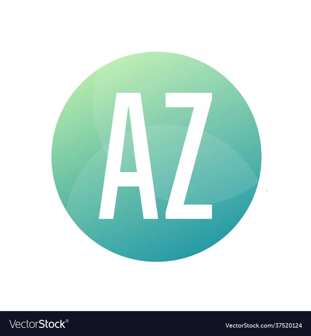 Az letter logo design with simple style Royalty Free Vector