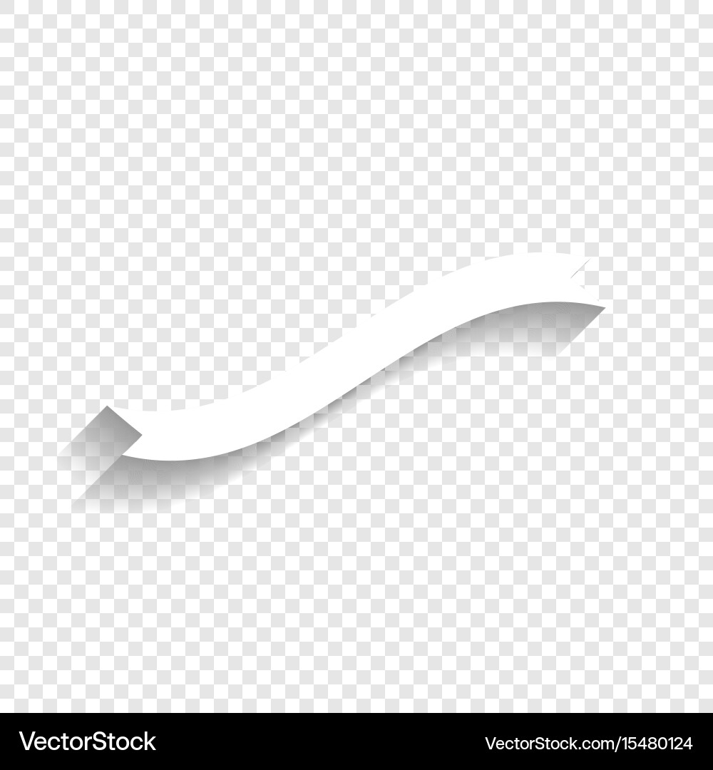 Banner Ribbon Sign White Icon With Soft Royalty Free Vector