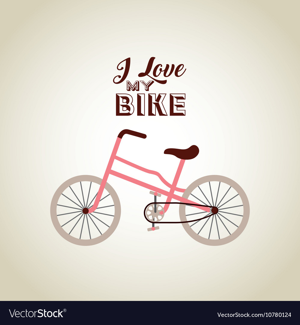 Bicycle vehicle retro icon Royalty Free Vector Image