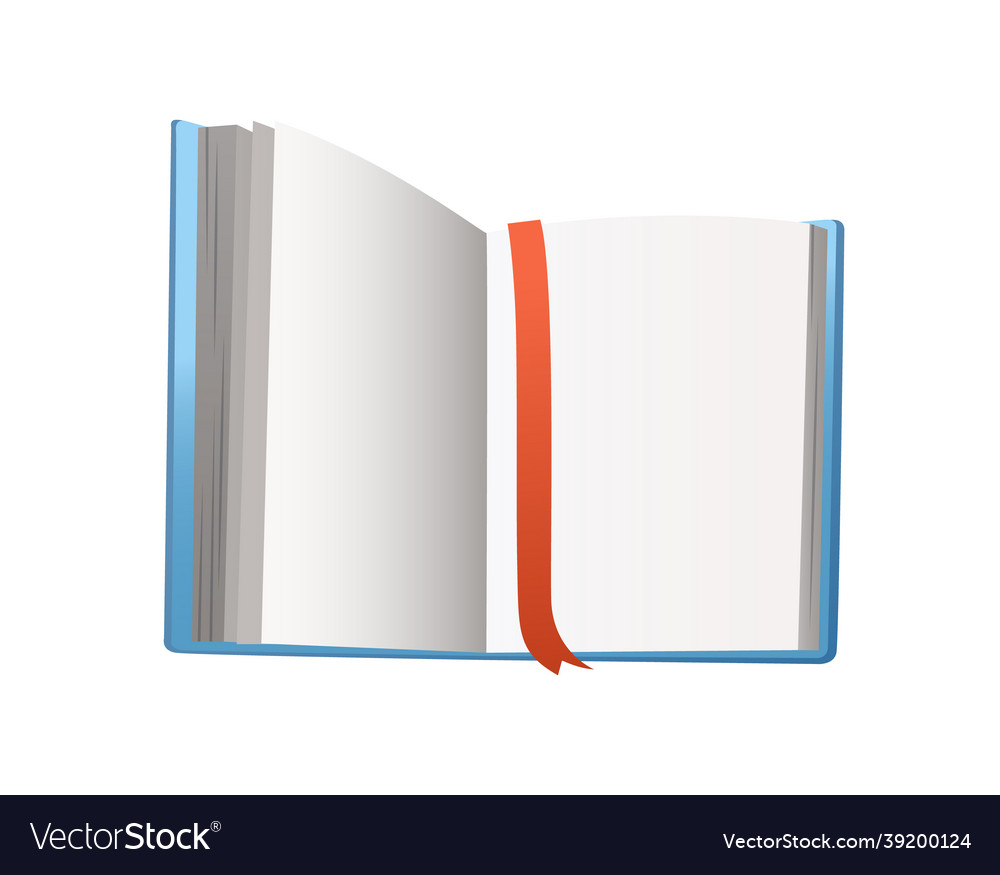 Book with bookmark learning or education Vector Image