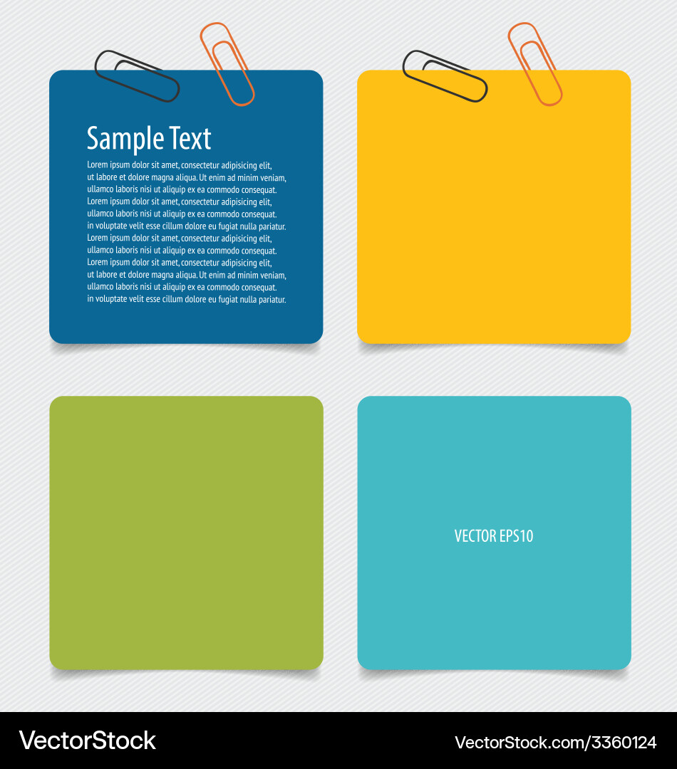 Collection of various papers paper designs ready Vector Image