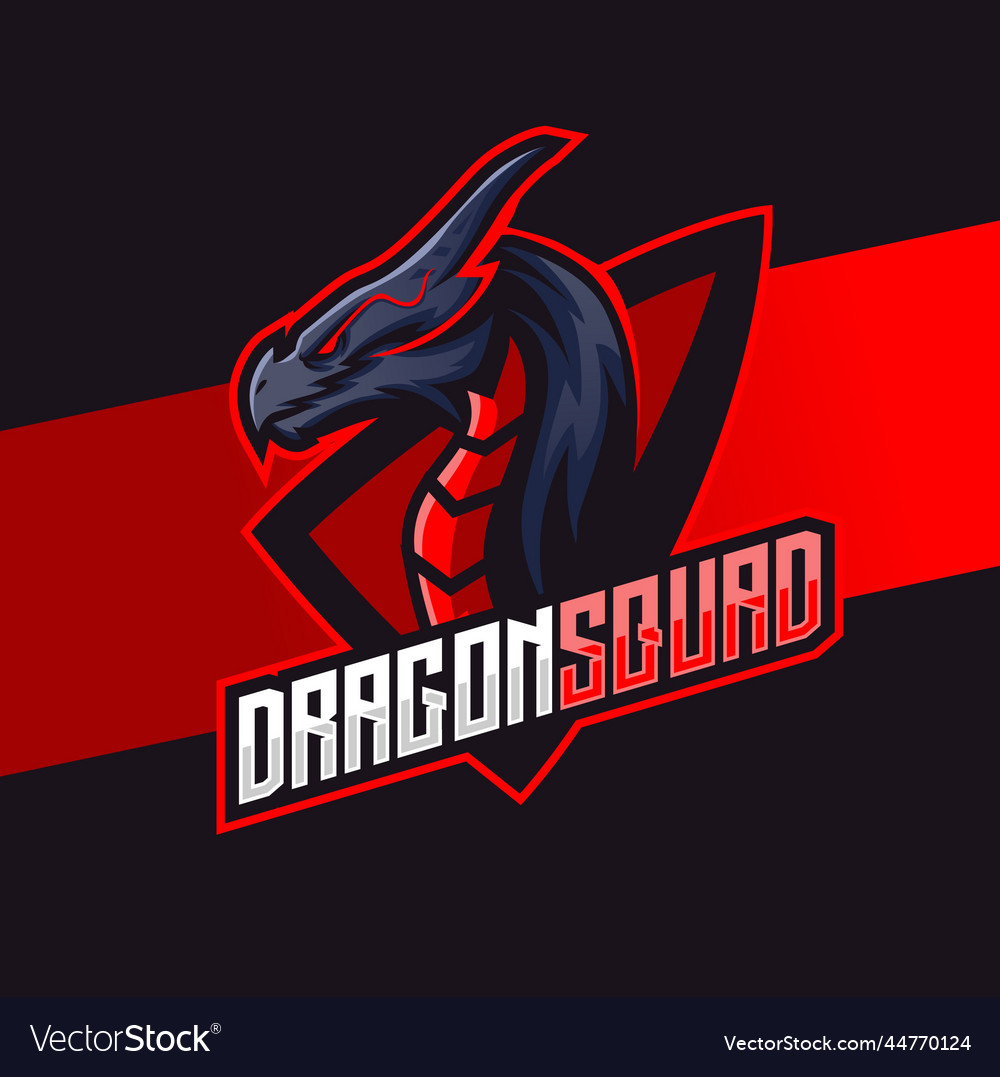 Dragon mascot character design for esport logo Vector Image