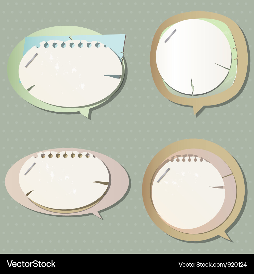 Paper speech bubbles Royalty Free Vector Image