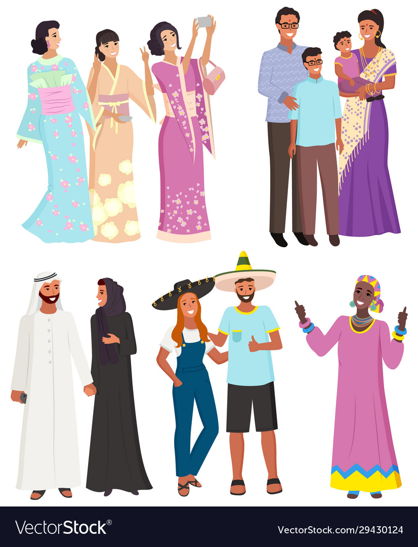 People Ethnic Origin National Diversity Royalty Free Vector