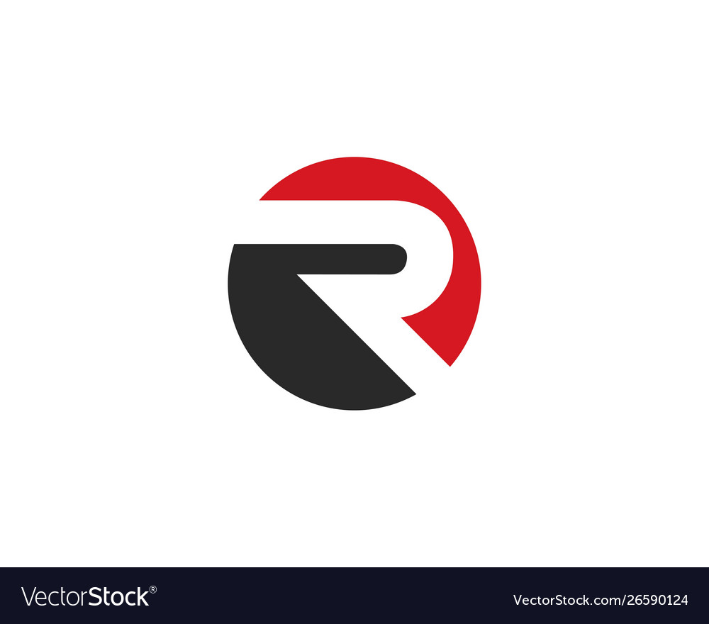 R letter logo business template Royalty Free Vector Image