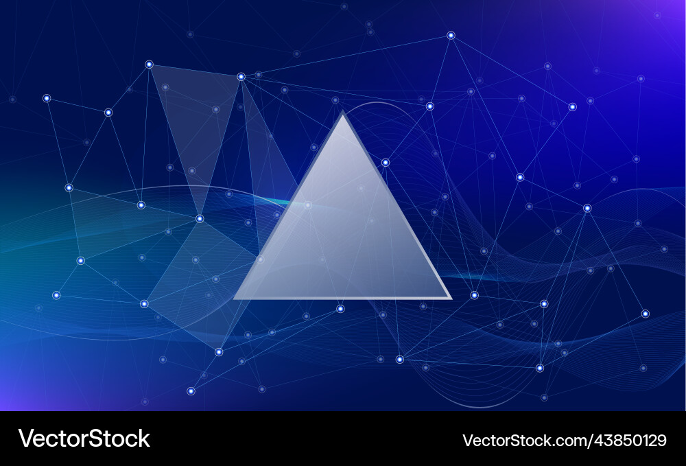 Abstract polygonal space low poly dark background Vector Image