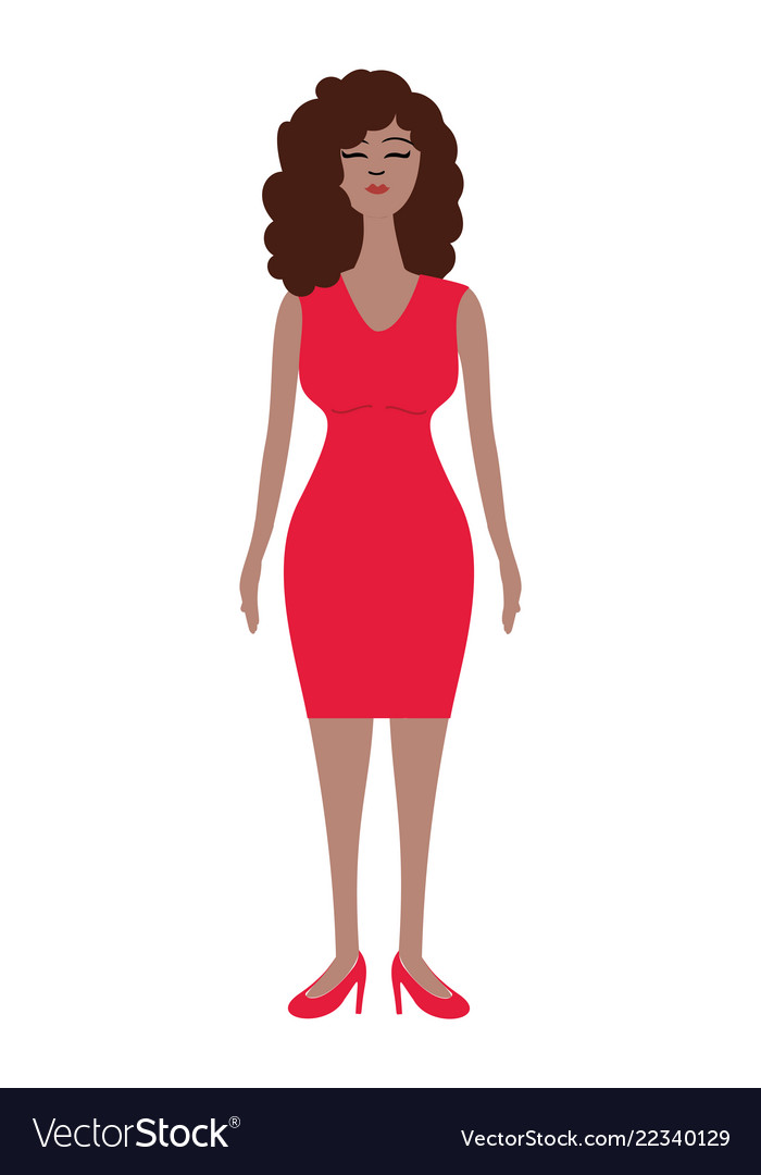 Businesswoman Red Dress Royalty Free Vector Image