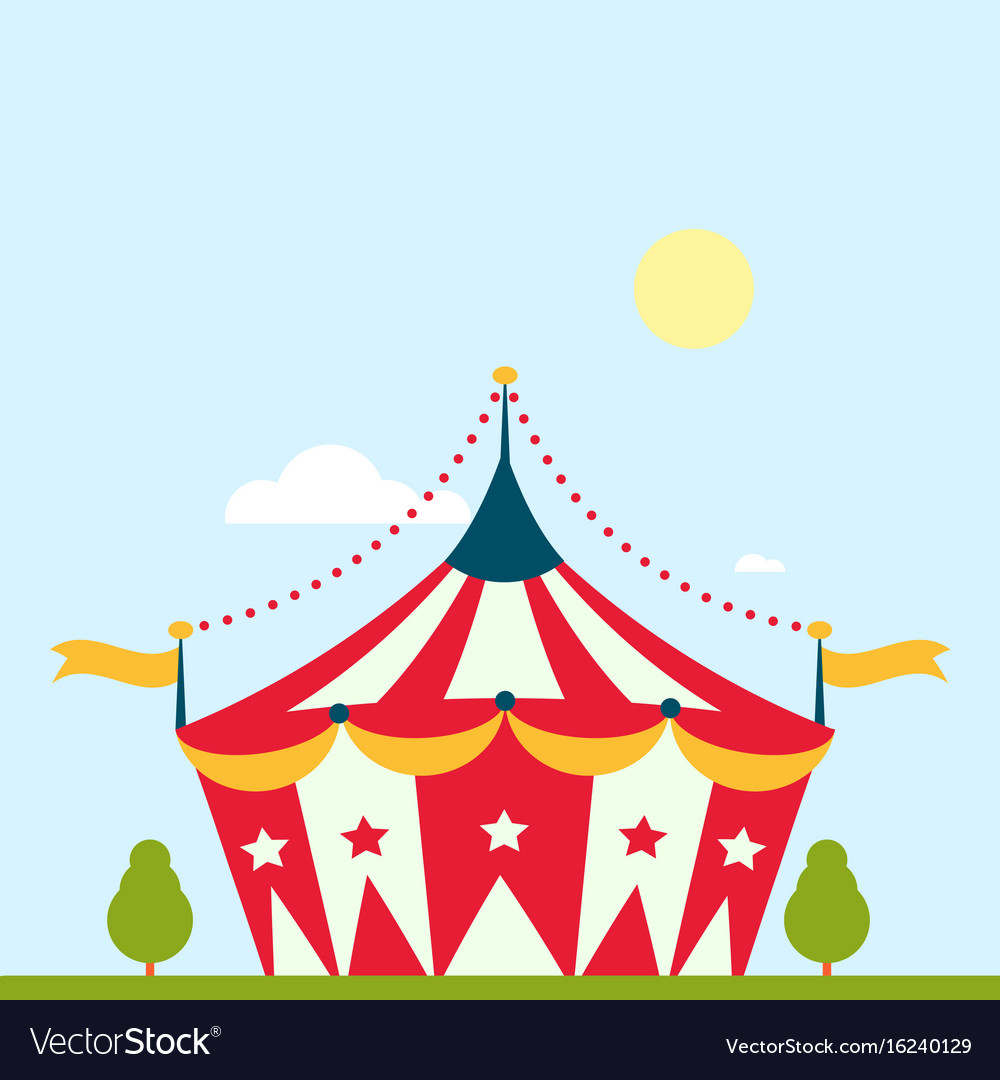 Circus show entertainment tent marquee Royalty Free Vector