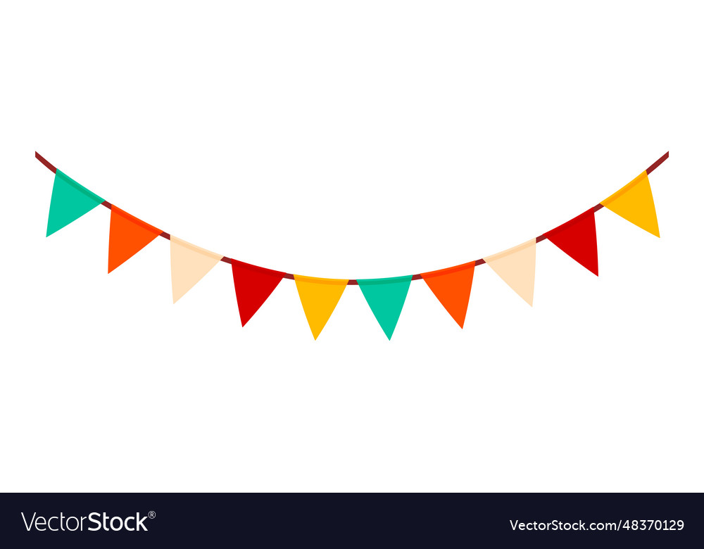 Festive Flag Garland Retro Royalty Free Vector Image