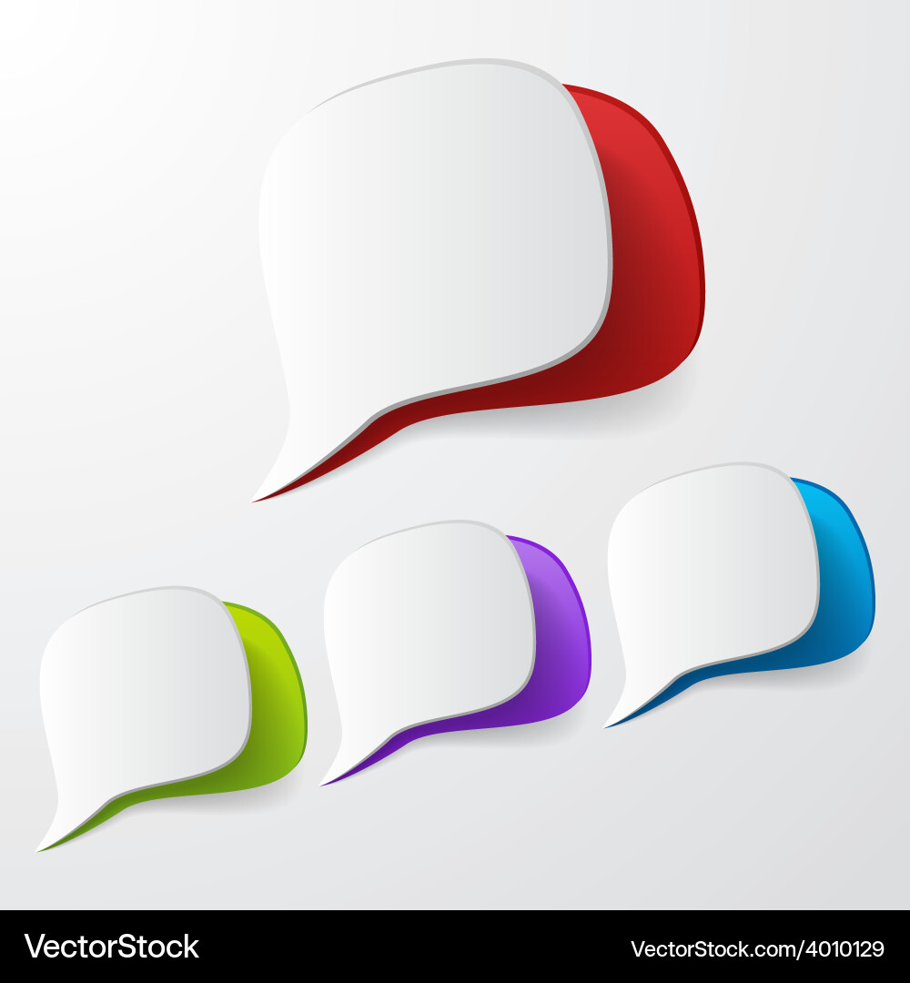 Paper speech bubbles Royalty Free Vector Image