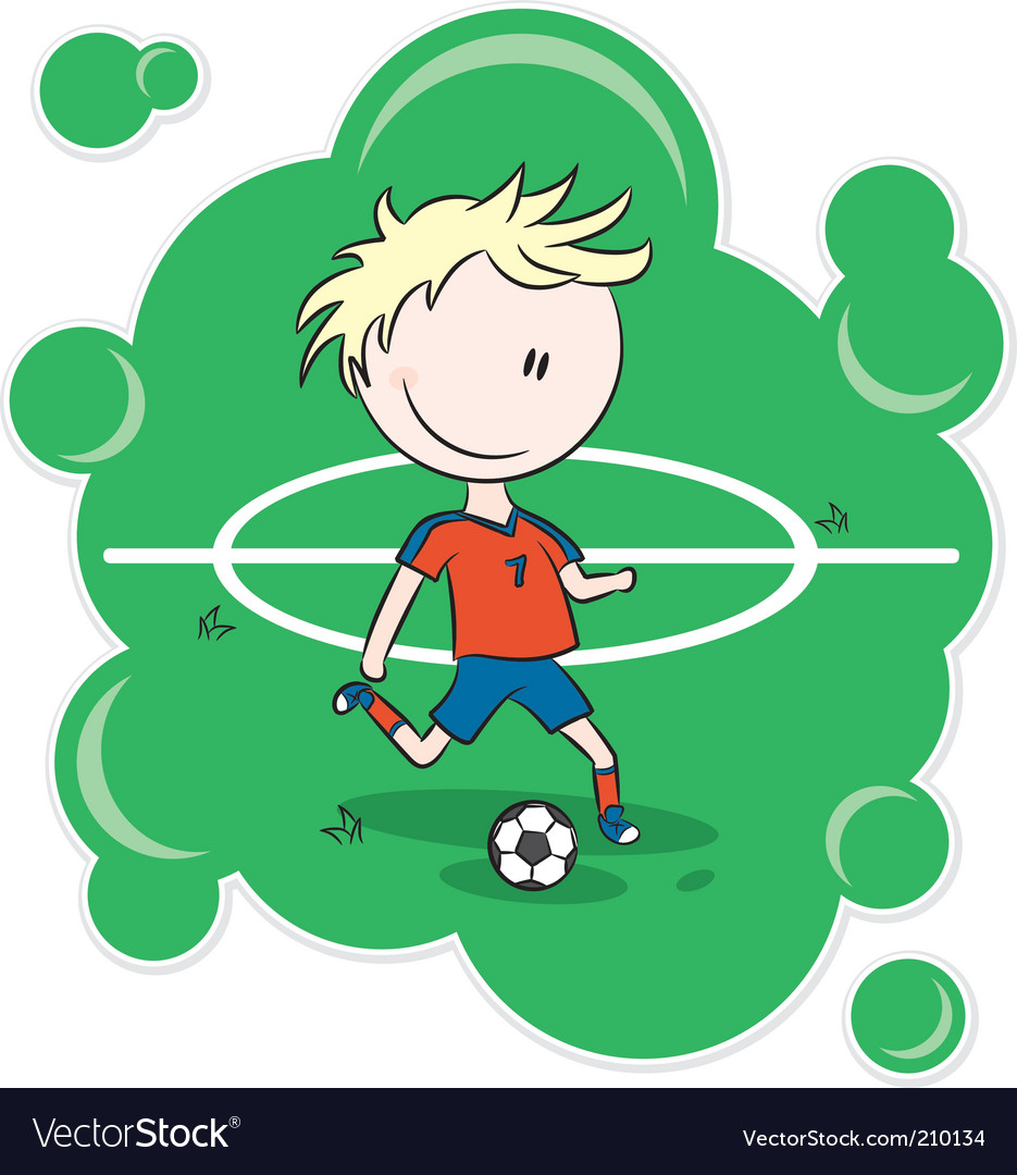 Cartoon soccer player