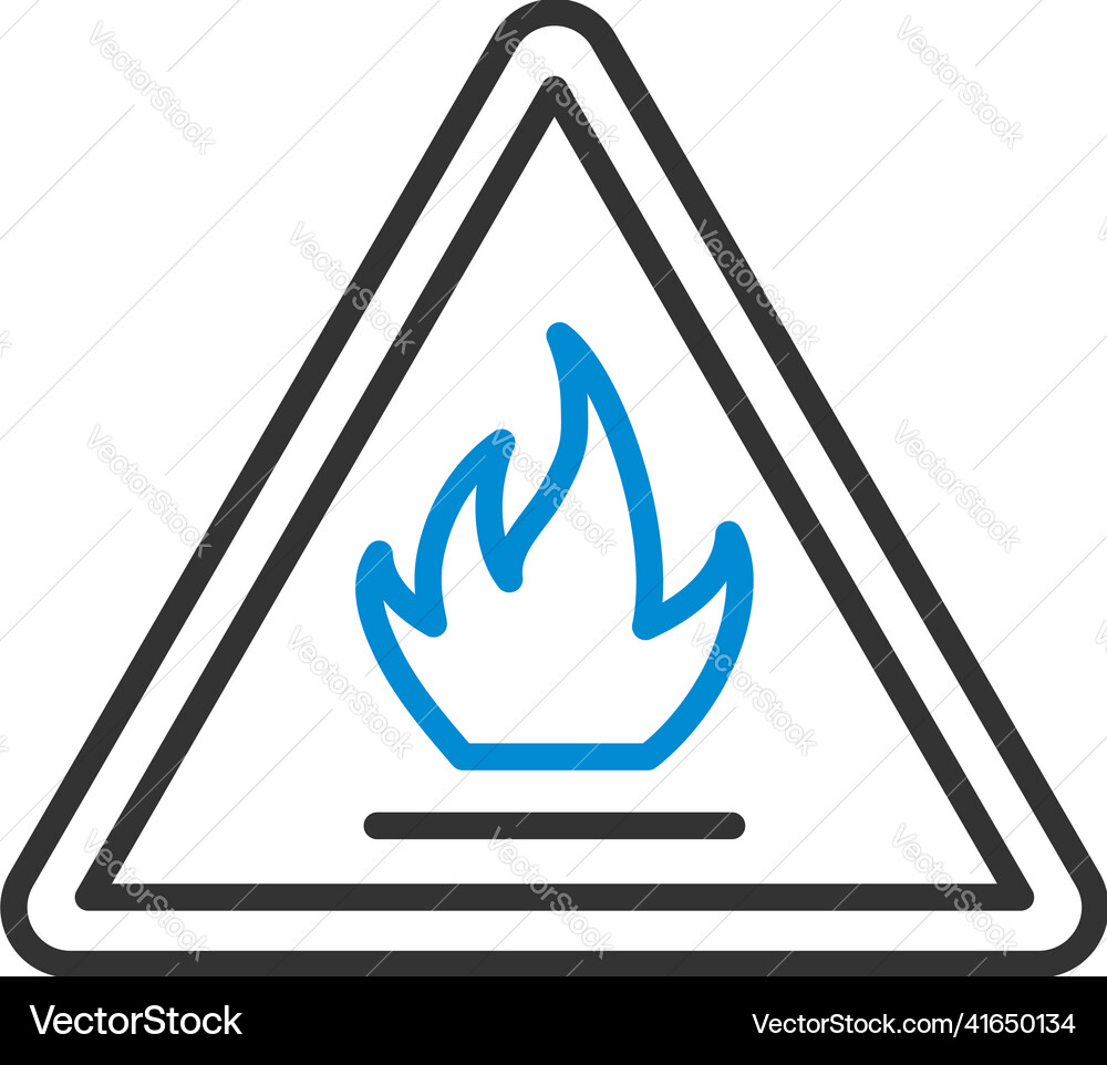 Flammable icon Royalty Free Vector Image - VectorStock