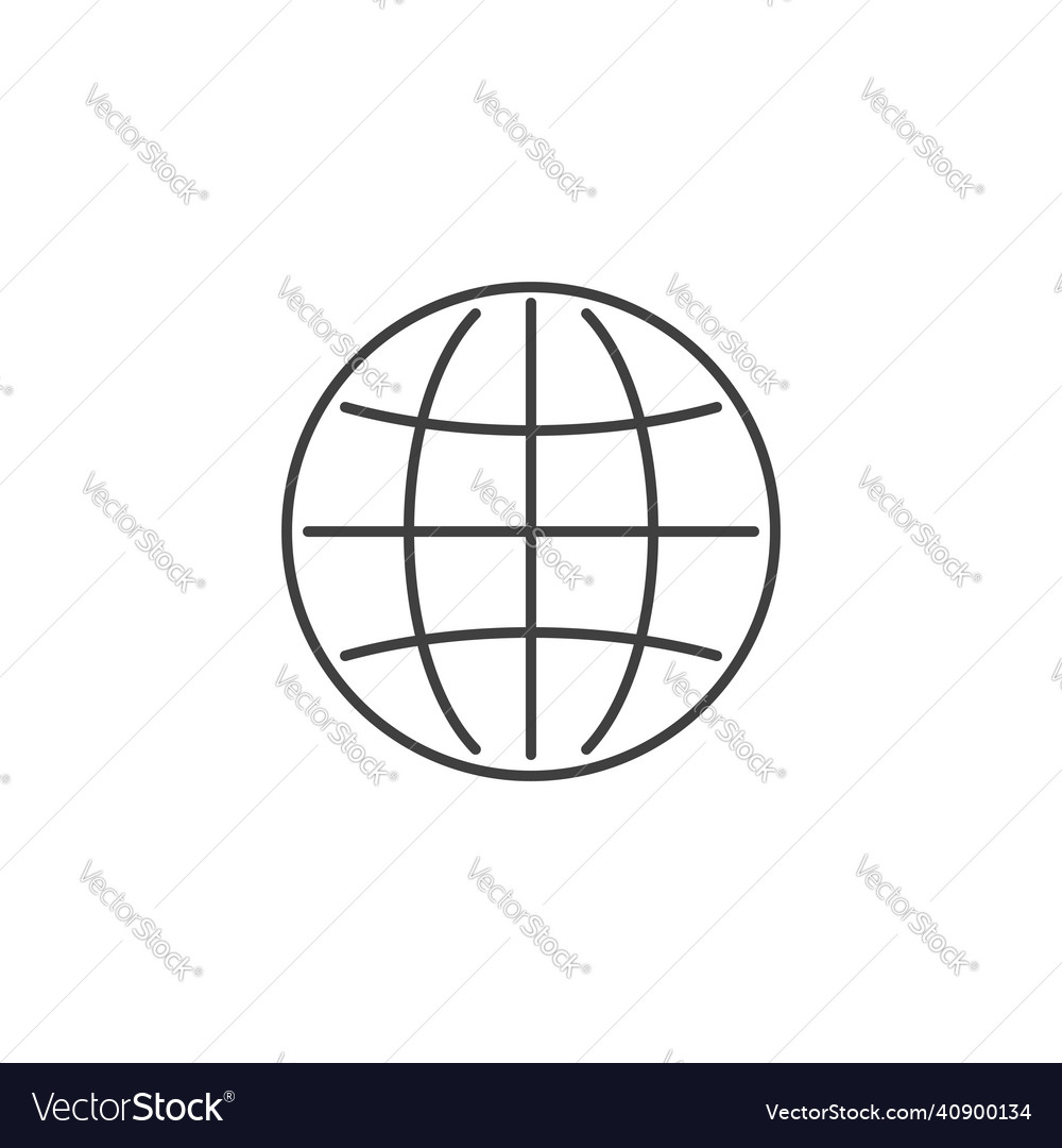 Globe icon earth sign world symbol Royalty Free Vector Image