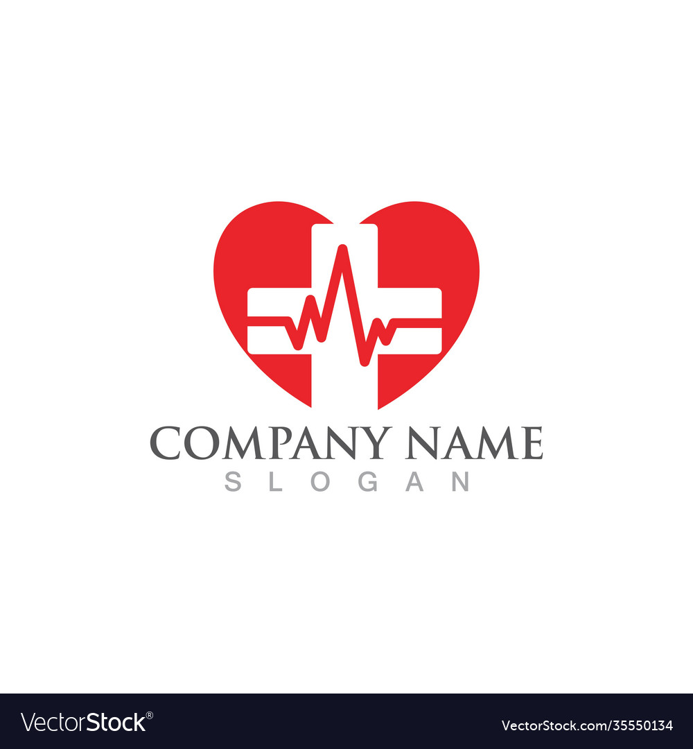 Hospital logo and symbol image template Royalty Free Vector