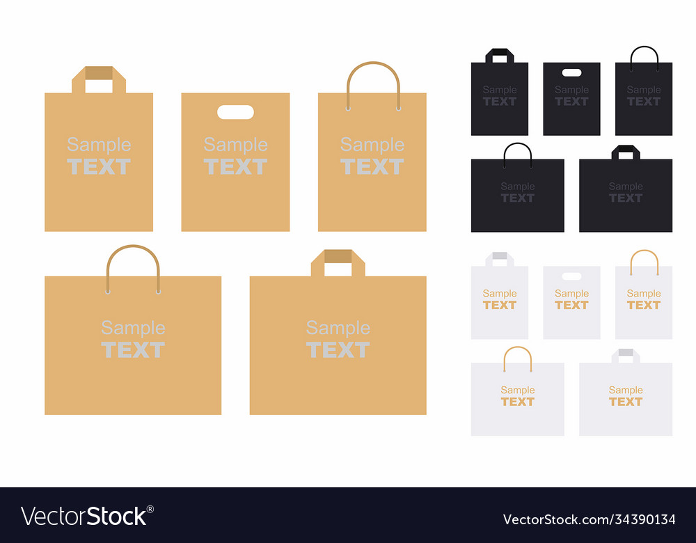 Paper bags Royalty Free Vector Image VectorStock