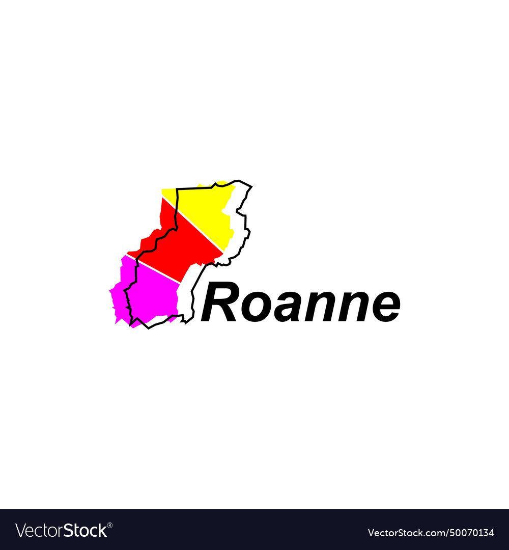 Roanne city of france map Royalty Free Vector Image