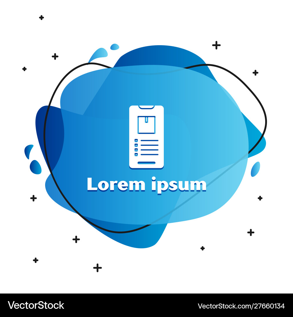 White Mobile Smart Phone With App Delivery Vector Image