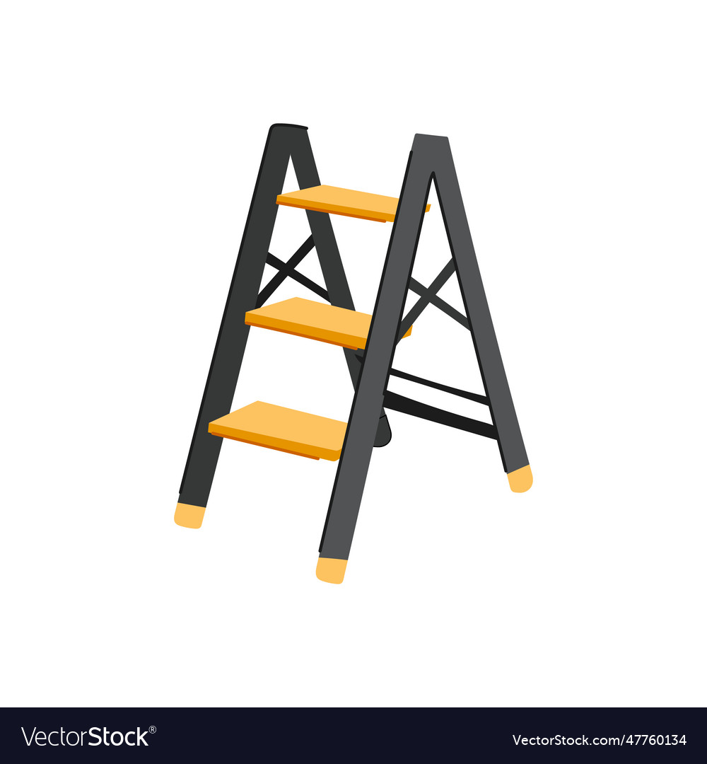 Work Step Ladder Cartoon Royalty Free Vector Image