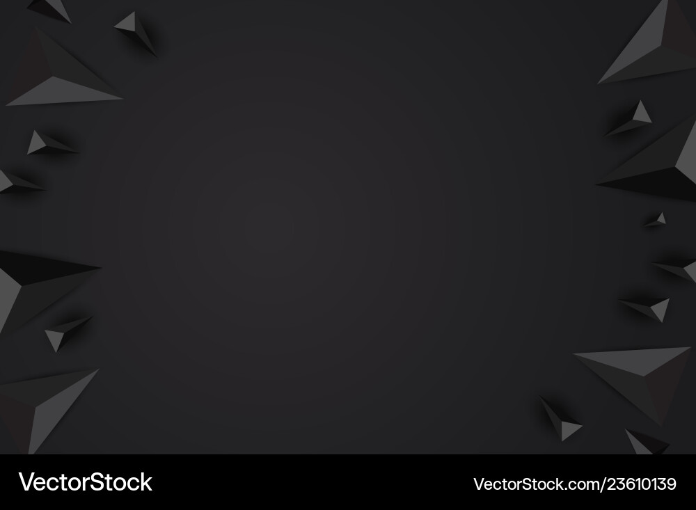 Abstract black background with triangles Vector Image