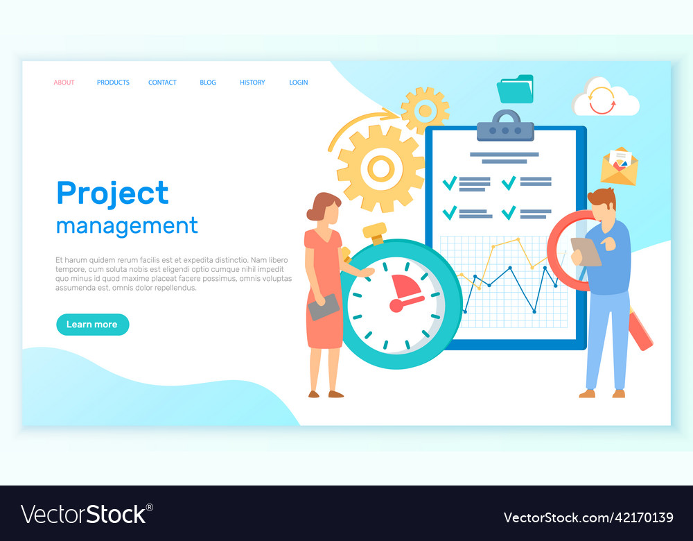 Colleagues work with organizing business plan Vector Image