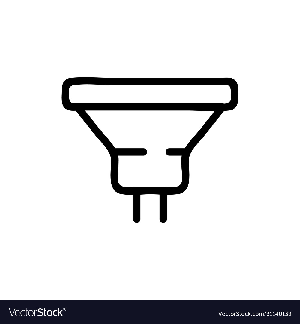 Led base icon outline Royalty Free Vector Image