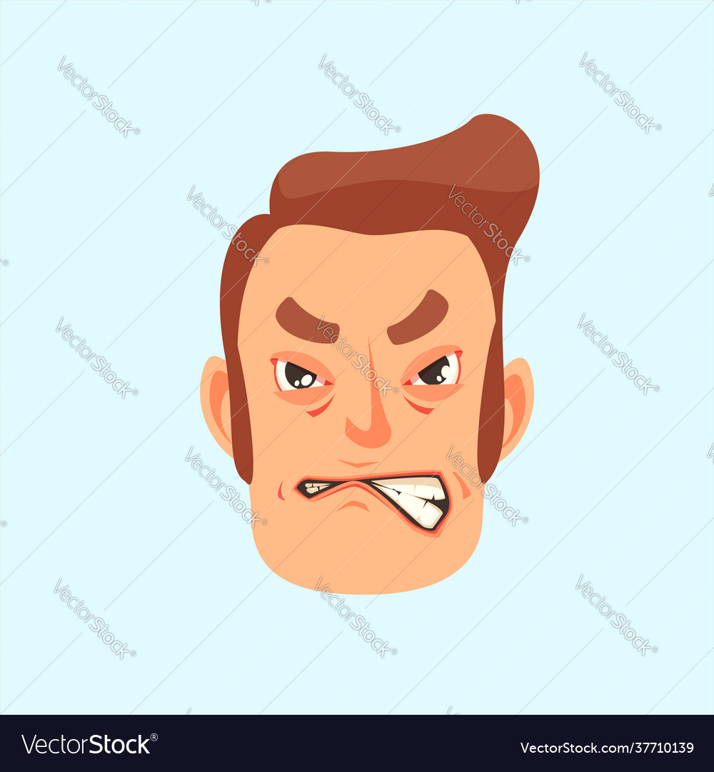 Men facial expression Royalty Free Vector Image