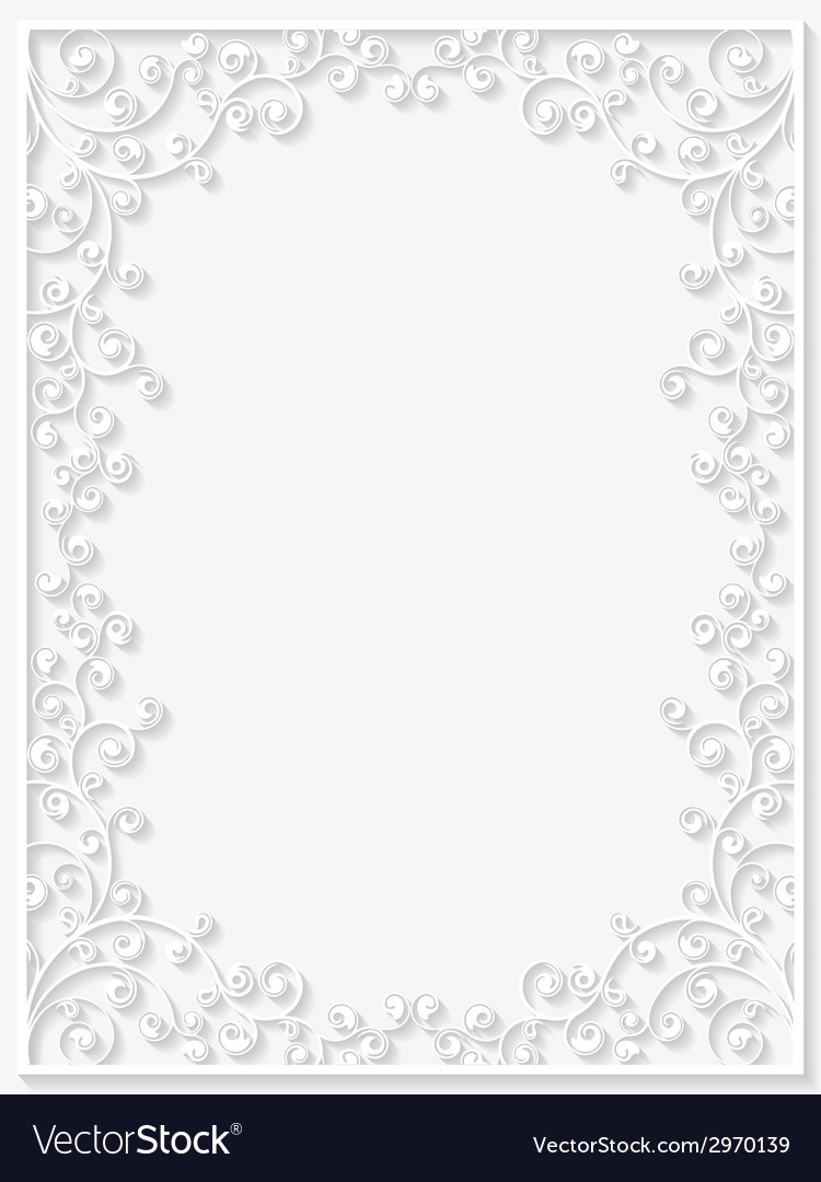 Paper floral frame Royalty Free Vector Image - VectorStock