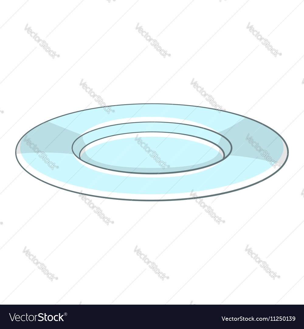 Plate icon cartoon style Royalty Free Vector Image