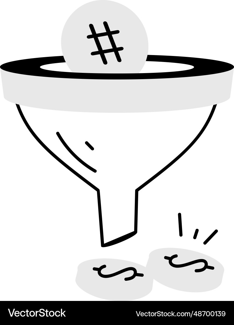 Sales funnel Royalty Free Vector Image - VectorStock
