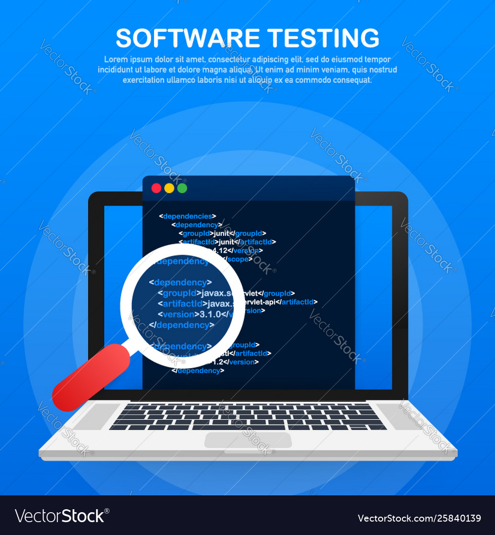 Software testing development workflow Royalty Free Vector