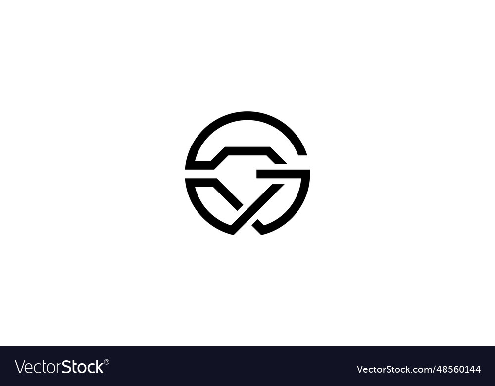 Letter g diamond logo design Royalty Free Vector Image