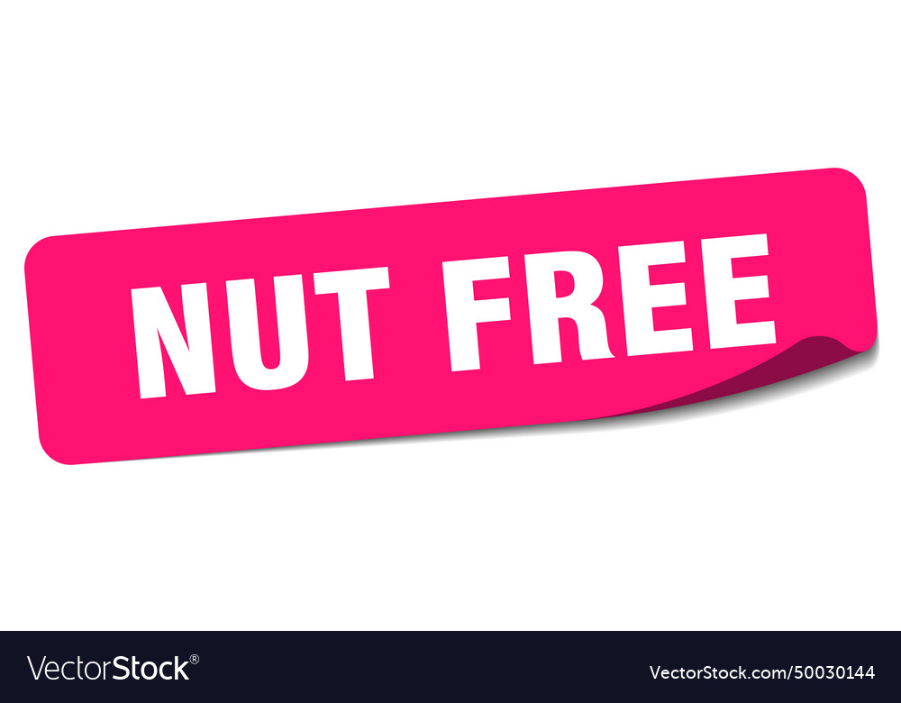 Nut free sticker label Royalty Free Vector Image