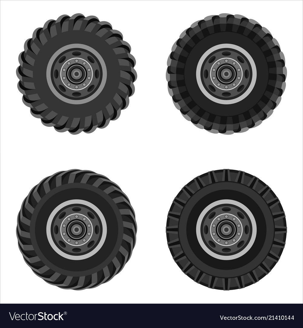 Set of wheels the truck Royalty Free Vector Image