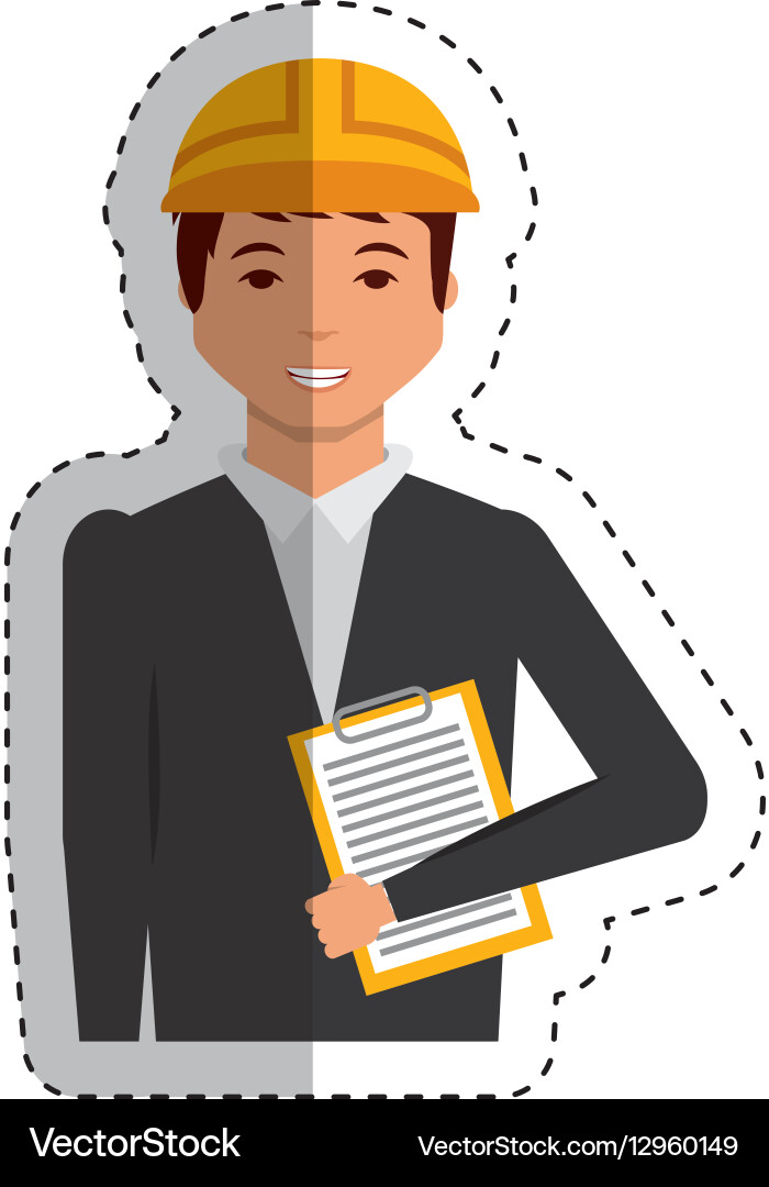 Construction professional avatar character Vector Image