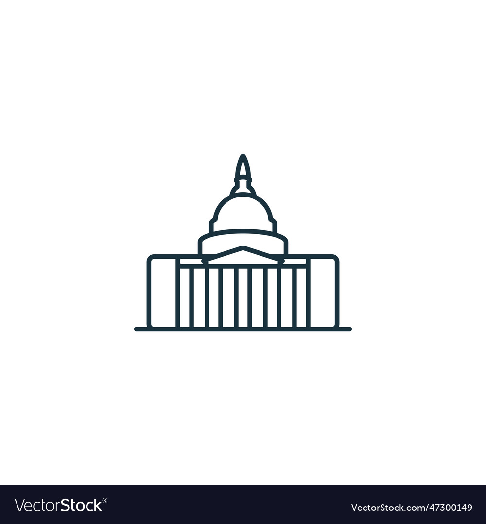 Government icon monochrome simple sign from Vector Image