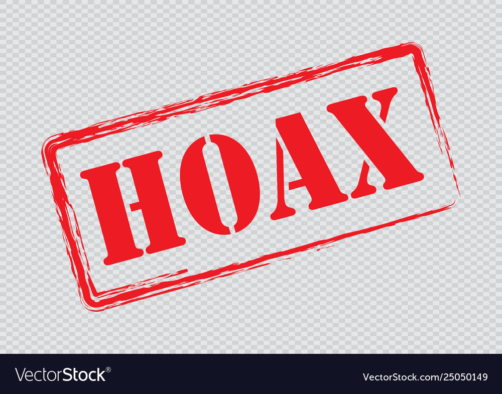 Hoax Mark For Fake News Royalty Free Vector Image