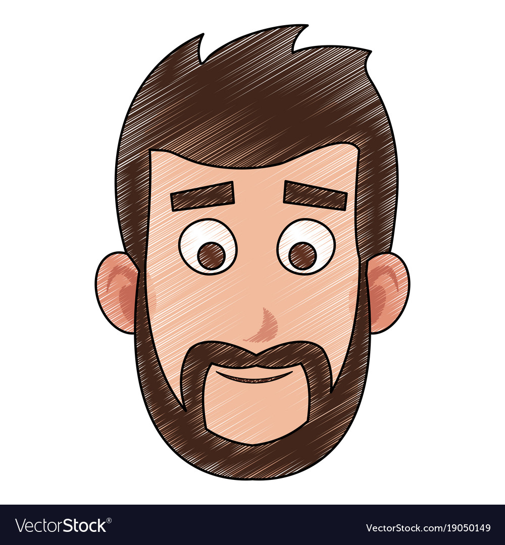 Man face close up Royalty Free Vector Image - VectorStock