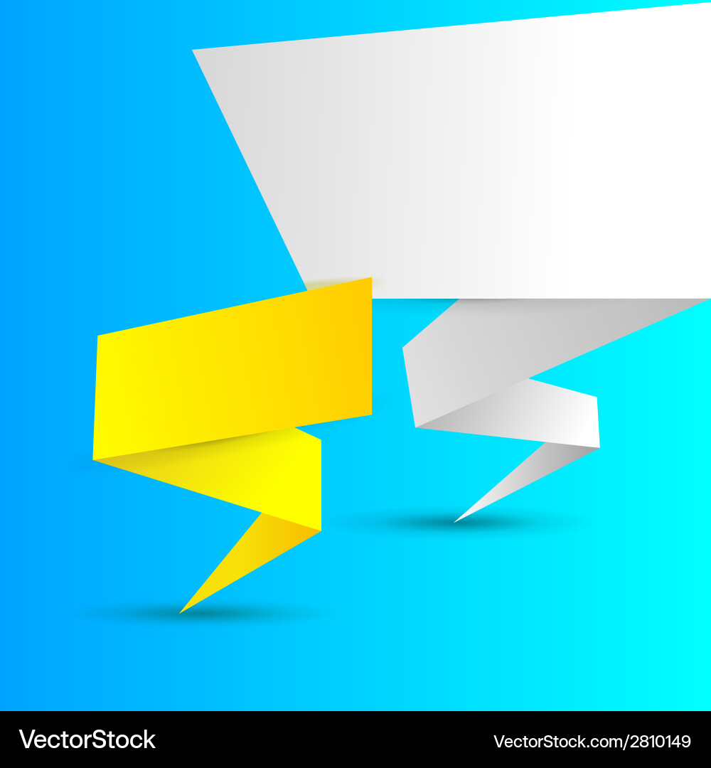 Origami banners Royalty Free Vector Image - VectorStock