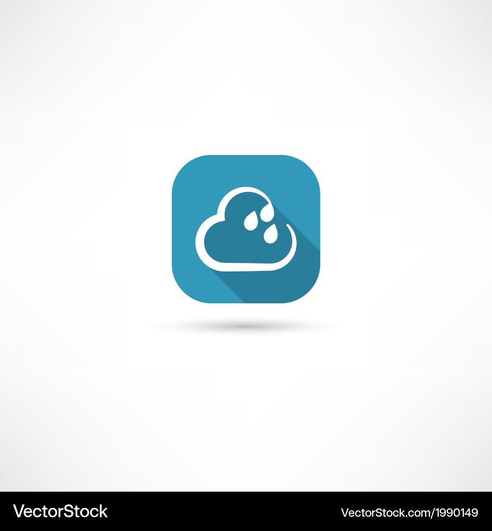 Rain cloud icon Royalty Free Vector Image - VectorStock