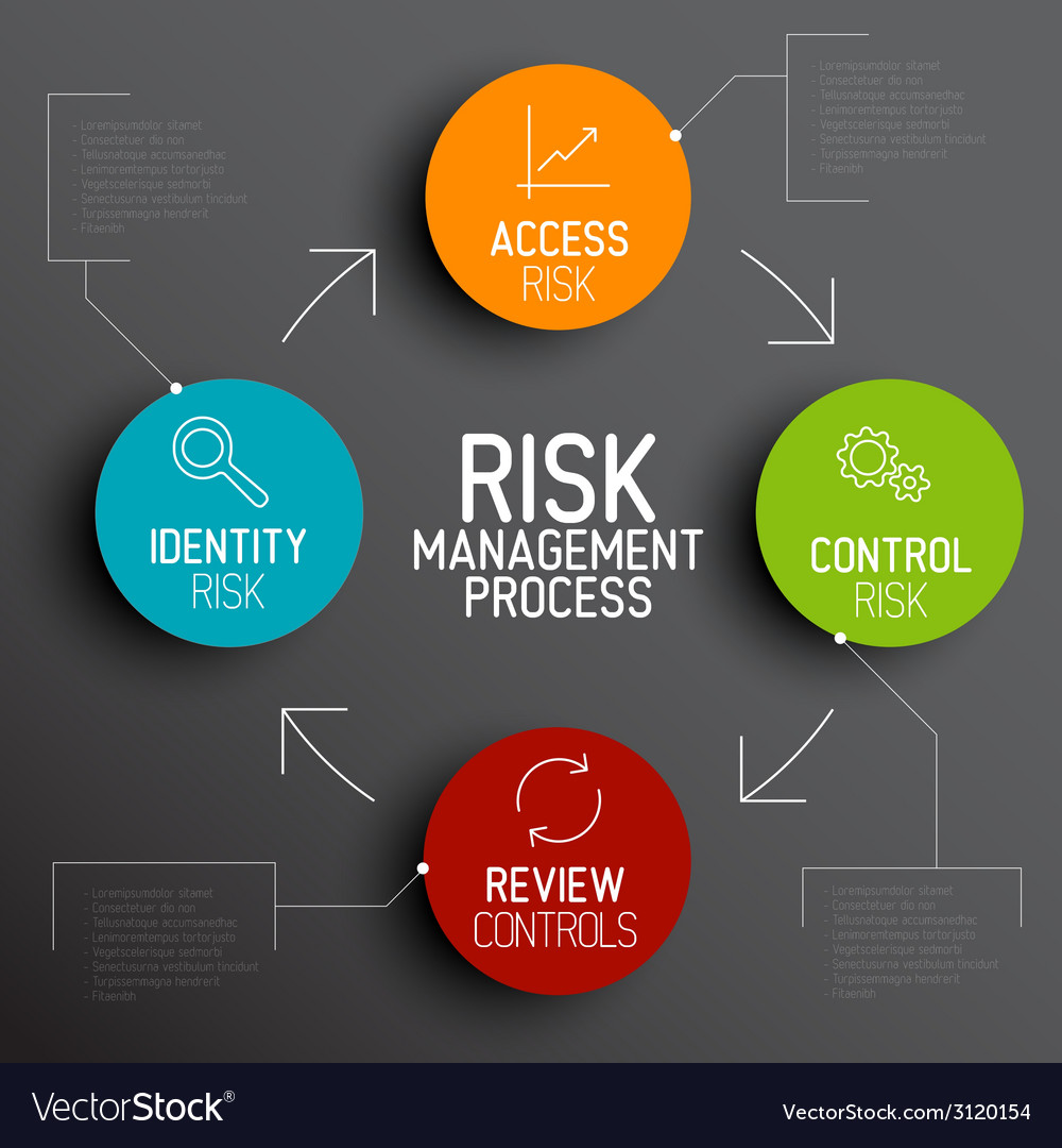 Risk Management Process Diagram Schema Royalty Free Vector