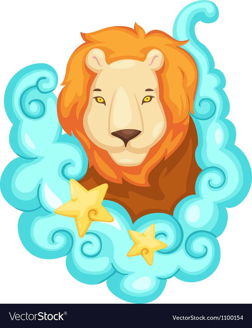 Zodiac signs - Lion Royalty Free Vector Image - VectorStock