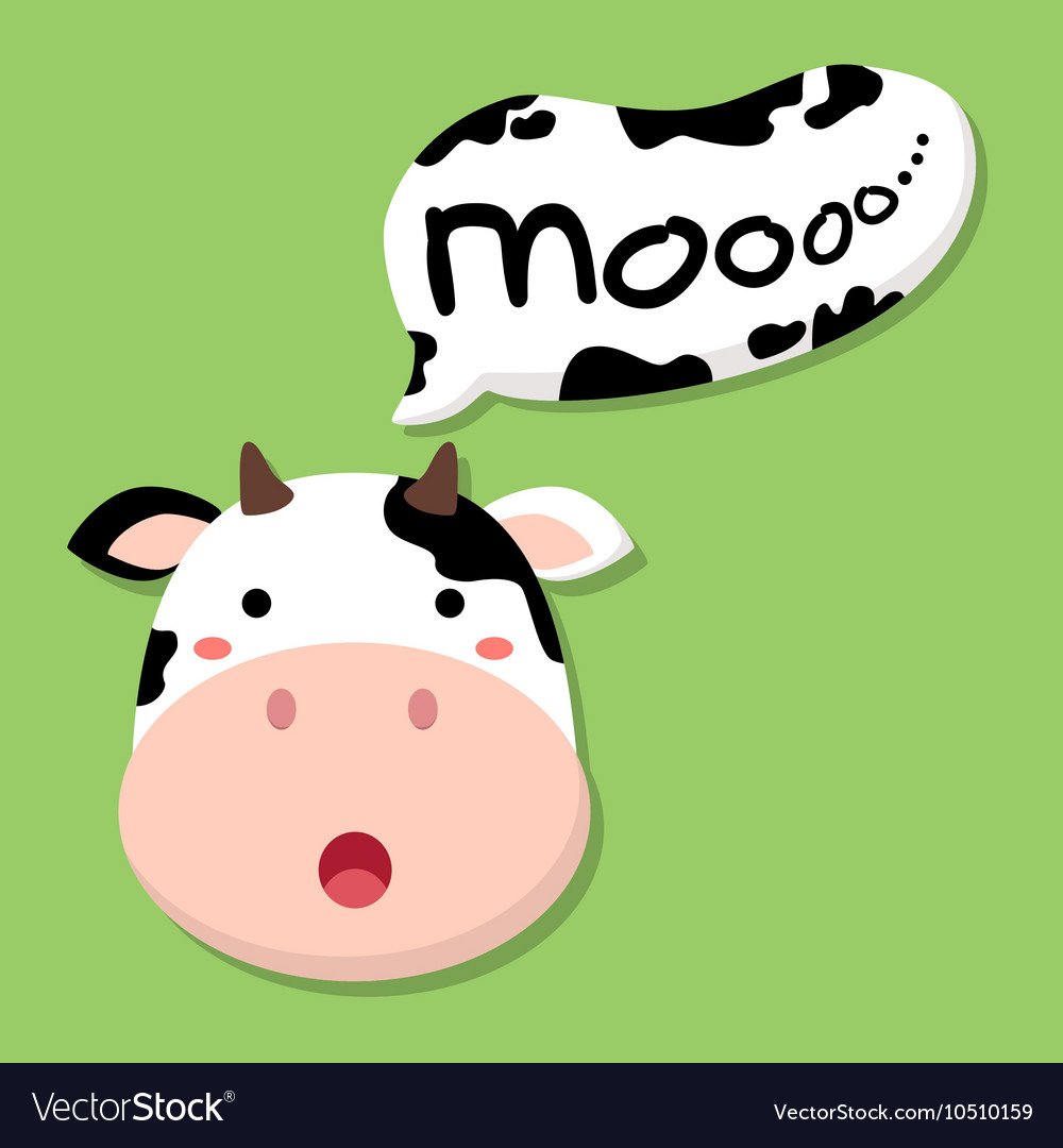 Cartoon Happy Farm Cattle On Grass Cute Cow Goes Milk By , 54% OFF